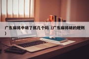 广东麻将中胡了抓几个码（广东麻将胡的规则）
