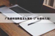 广东麻将倍数是怎么算的（广东麻将几倍）