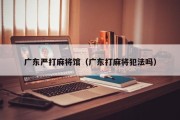 广东严打麻将馆（广东打麻将犯法吗）
