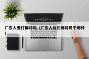 广东人爱打麻将吗（广东人玩的麻将属于哪种）