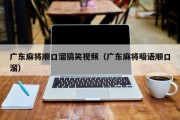 广东麻将顺口溜搞笑视频（广东麻将暗语顺口溜）